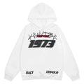 Hoodie - Weinlese - Speed Druck Gestickt