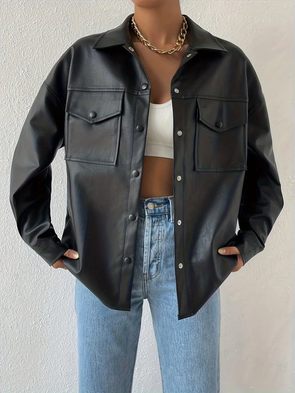 Stylische Lederjacke Für Herren