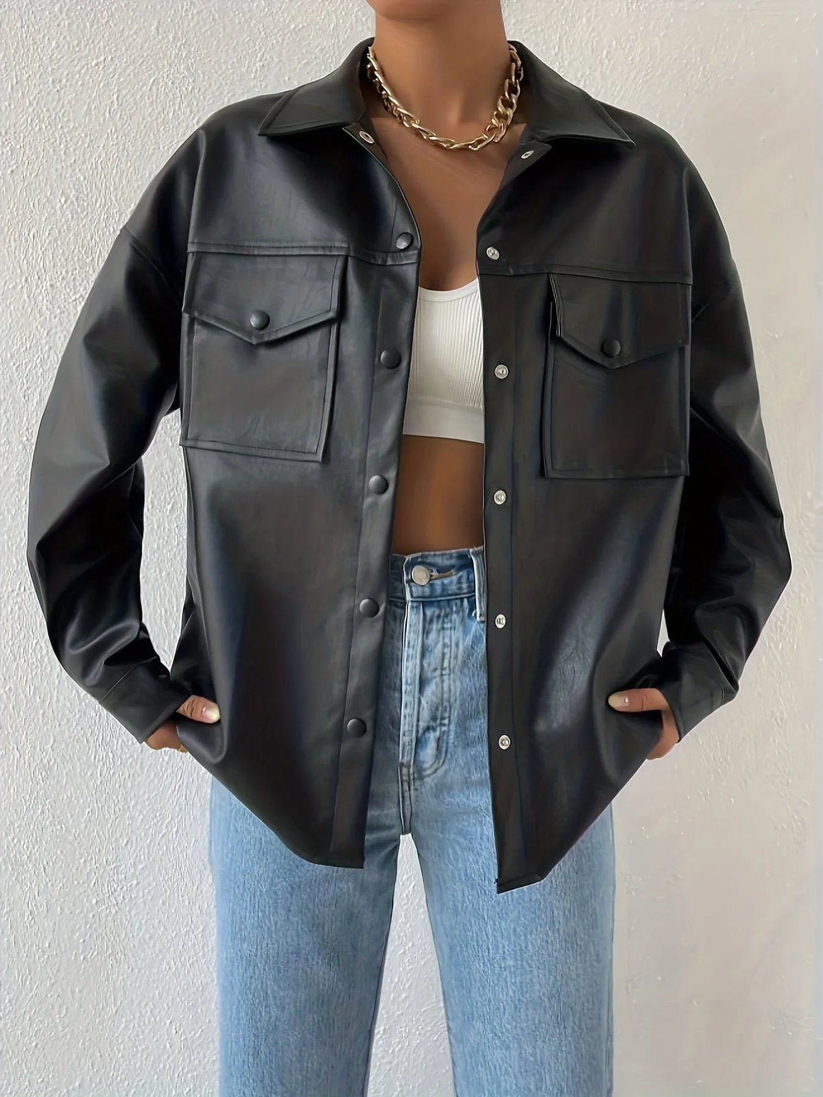 Stylische Lederjacke Für Herren