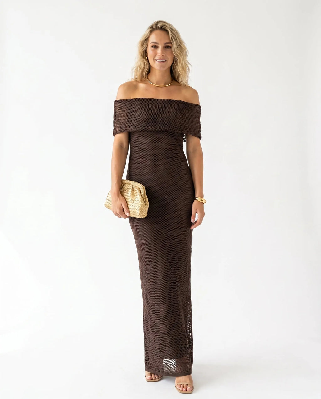 Chiffon Maxi Dress for Women with Airy Design and Subtle Shine