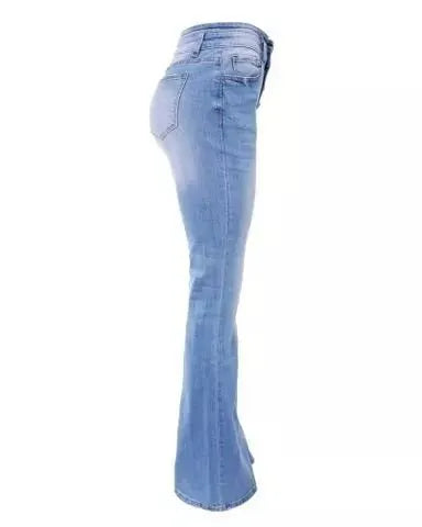 Holly | Vintage taillierte Flare-Jeans