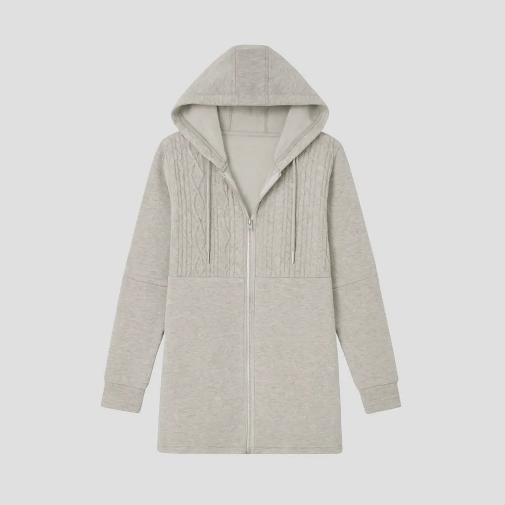 Lange Zip-Up Dames Hoodie Cardigan – Waar Comfort Luxe Ontmoet
