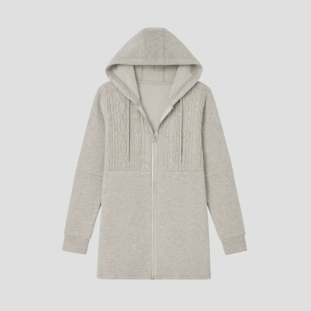 Lange Zip-Up Dames Hoodie Cardigan – Waar Comfort Luxe Ontmoet
