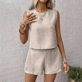 KATE | Luchtige Dames Set van Top & Shorts – Relaxed Fit & Cropped Comfort Voor Zomerse Dagen