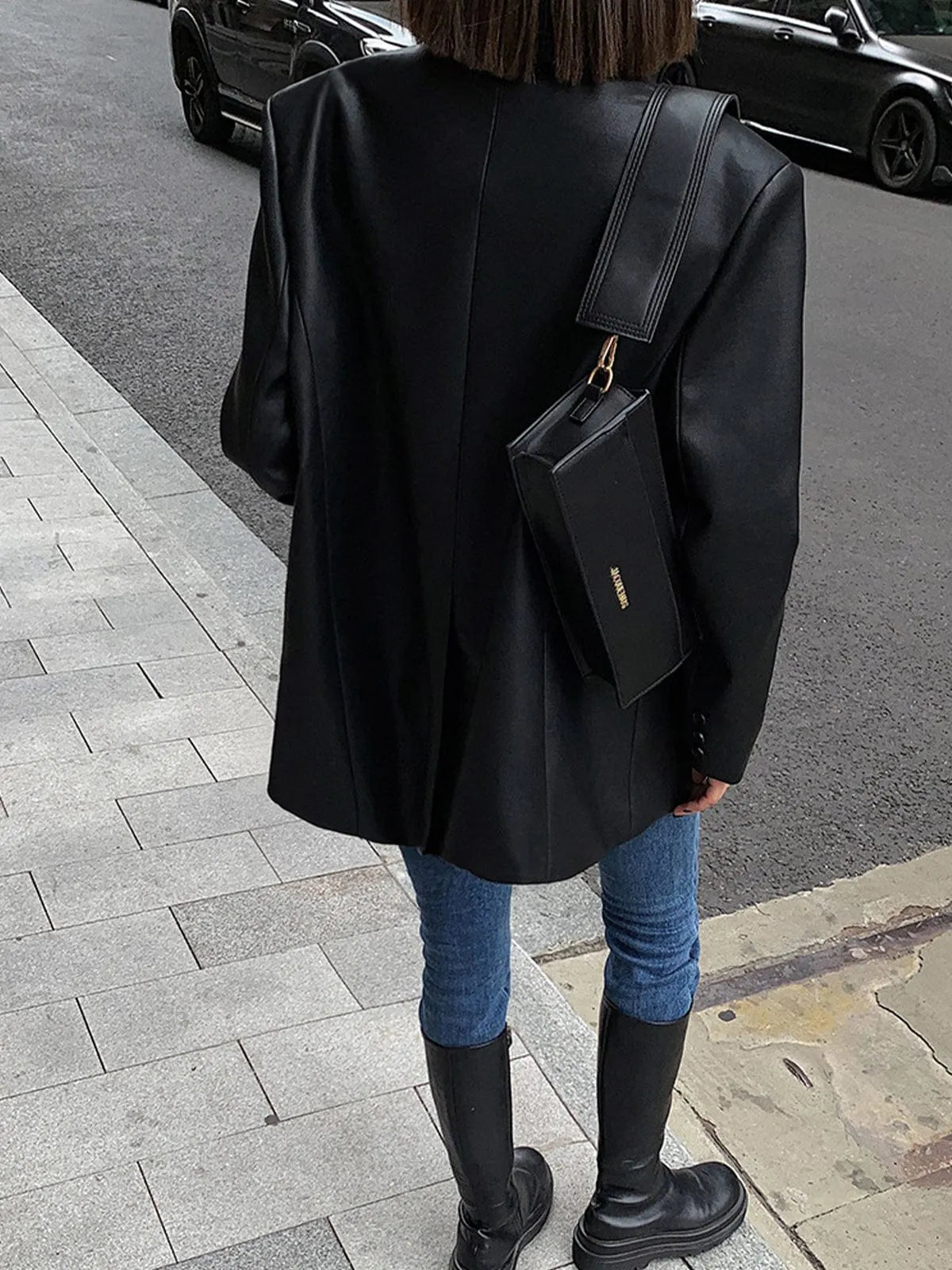ELISSA | Oversized Leren Blazer Voor Dames - Stijlvol, Veelzijdig & Modieus