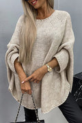 Bequemer Strickpulli mit Rundhalsausschnitt