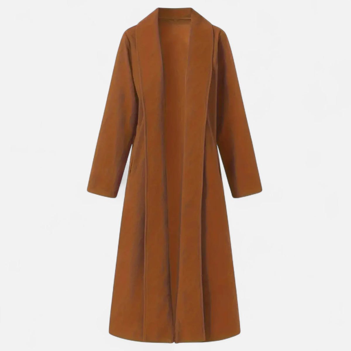 Lange Elegante Dames Coat Met Lape-Kraag - Perfect voor de Koude periode