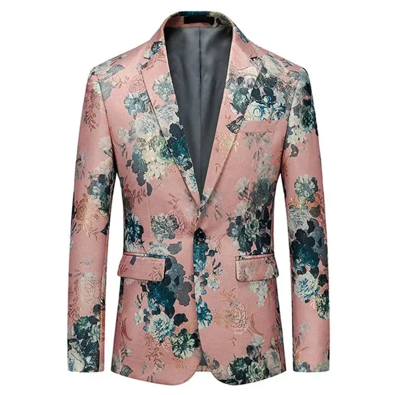 Eleganter Blumen Blazer Für Herren Der Perfekte Statement Look