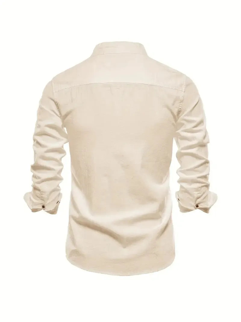 Herren Slim-fit Hemd Langarm