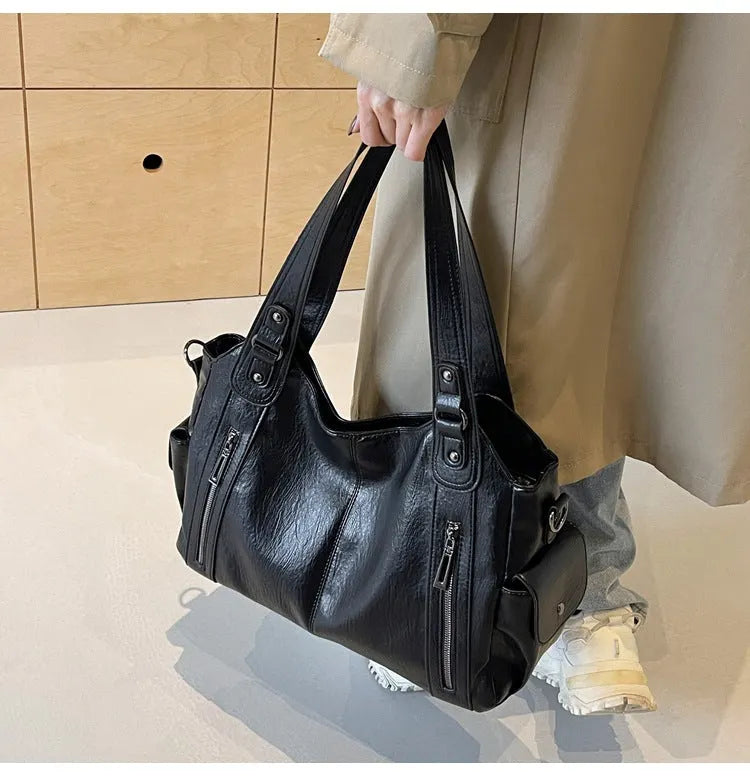 Leren Dames Tas Met Uniek Design & Ritsdetails | Luxe, Ruim & Modieus