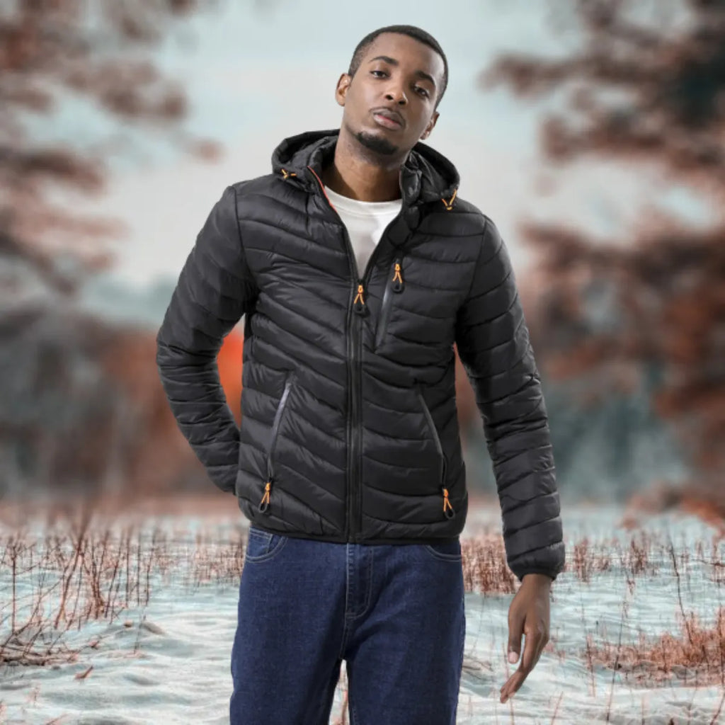 Wasserdichte Hybridjacke mit abnehmbarem Hut