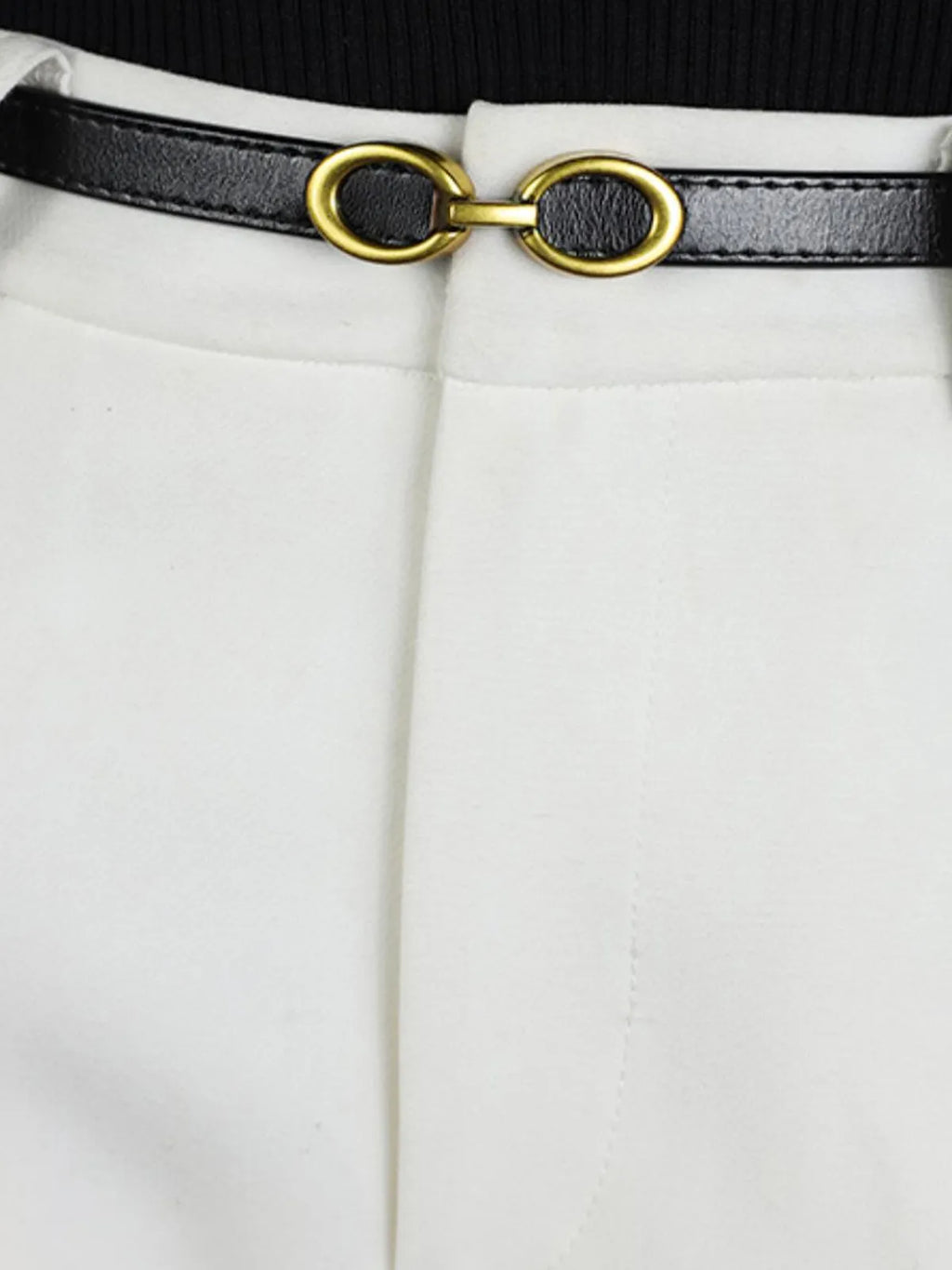 SOFIE | Smalle Leren Damesriem Met Gouden Ringengesp – Stijlvol, Elegant & Verstelbaar