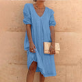 Elegante Leinenkleid