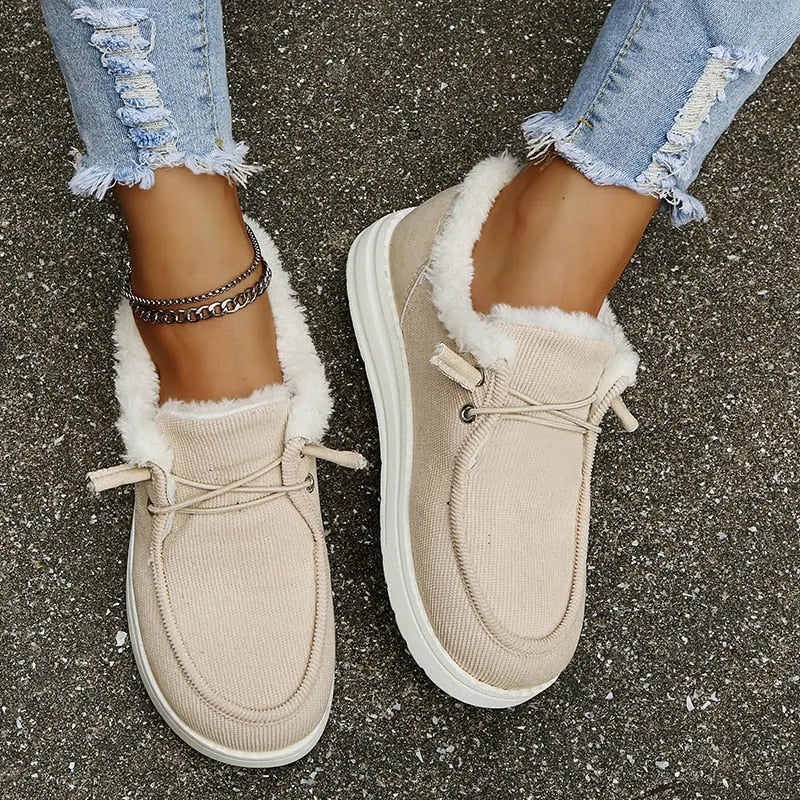 Dames Slip-On Winterschoenen Met Voering â€“ Warm En Veilig De Winter Door