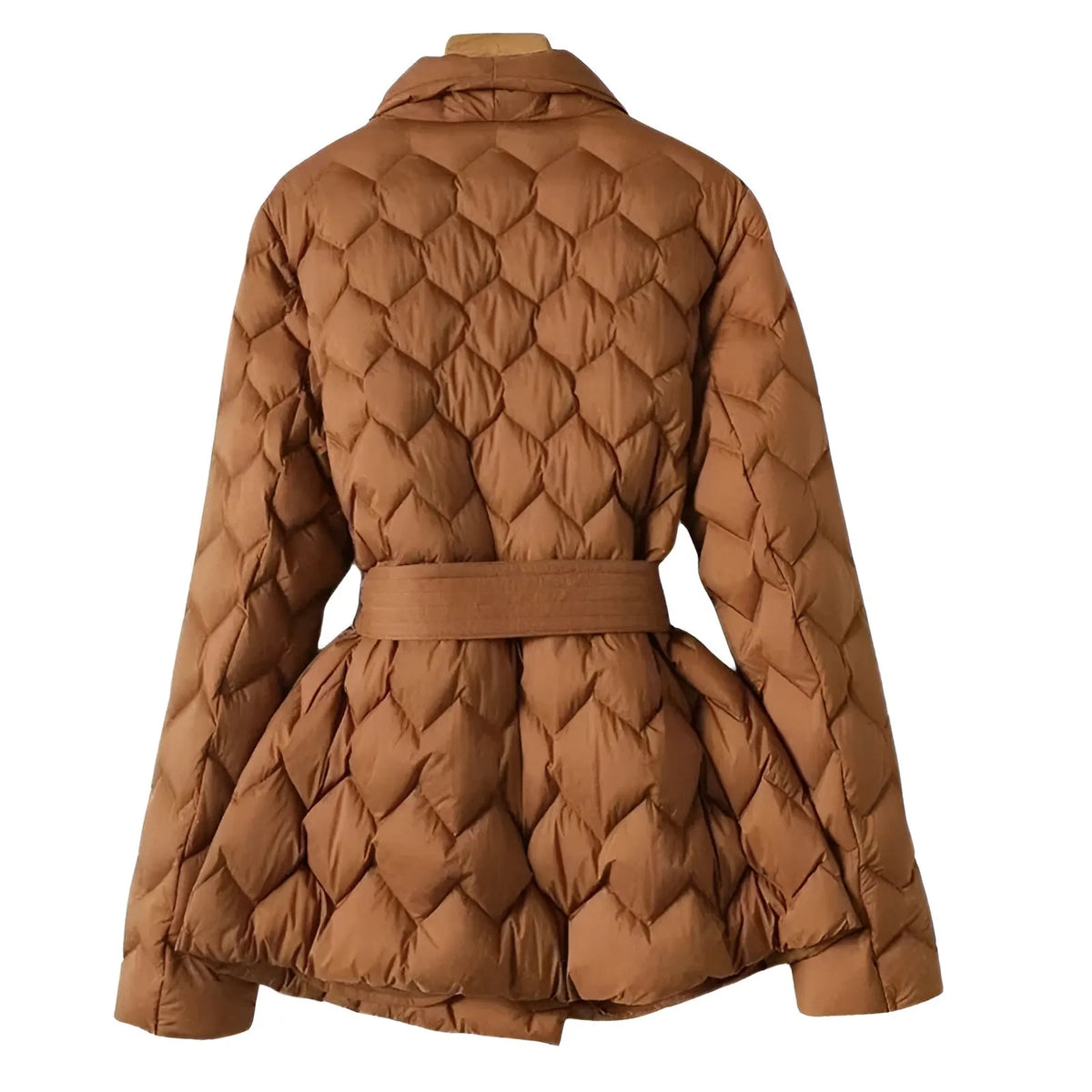 Dames Winterjas Met Dons En Bandsluiting â€“ Warmte Zonder Onhandige Dikte