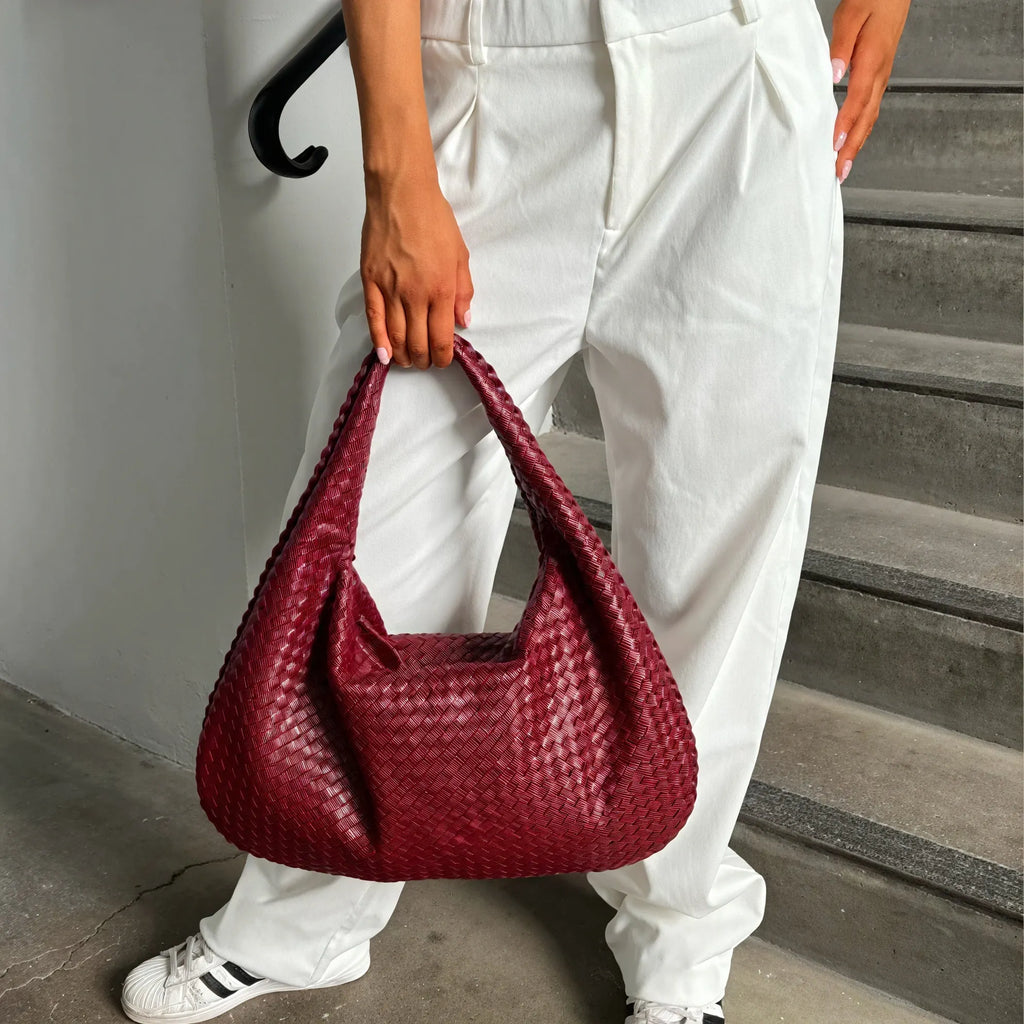 Gewebte Schultertasche mit groÃŸem FassungsvermÃ¶gen