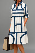 Women's Midi Dress with Fluid Silhouette and Timeless Design