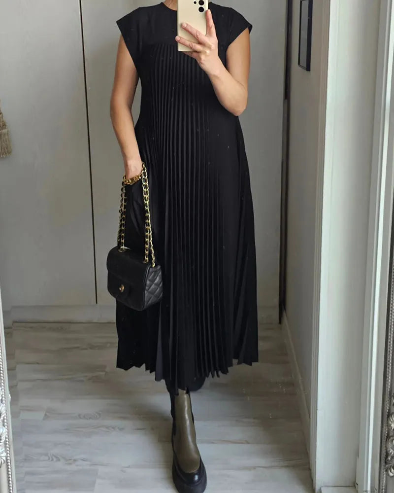 Ärmelloses Plisseekleid
