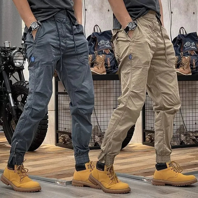 Retro Herren Latzhose Mit Mehreren Taschen Und Elastischer Taille