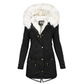 Elegante Winterjacke mit Kapuze und Knopfdetail