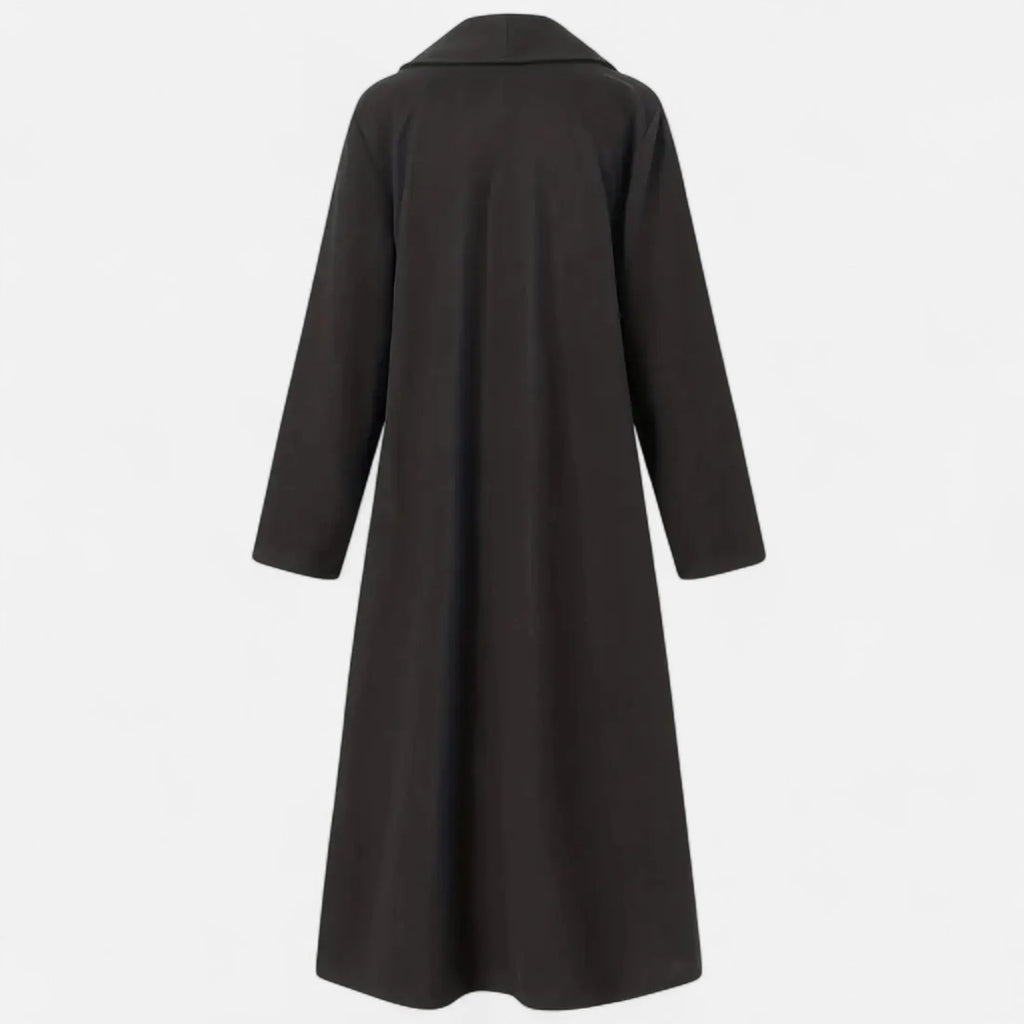 Lange Elegante Dames Coat Met Lape-Kraag - Perfect voor de Koude periode