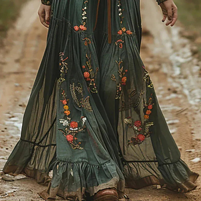 Flowy Bohemian Maxi Dress for Women