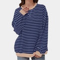 ÃœbergroÃŸer und gestreifter Pullover fÃ¼r Damen
