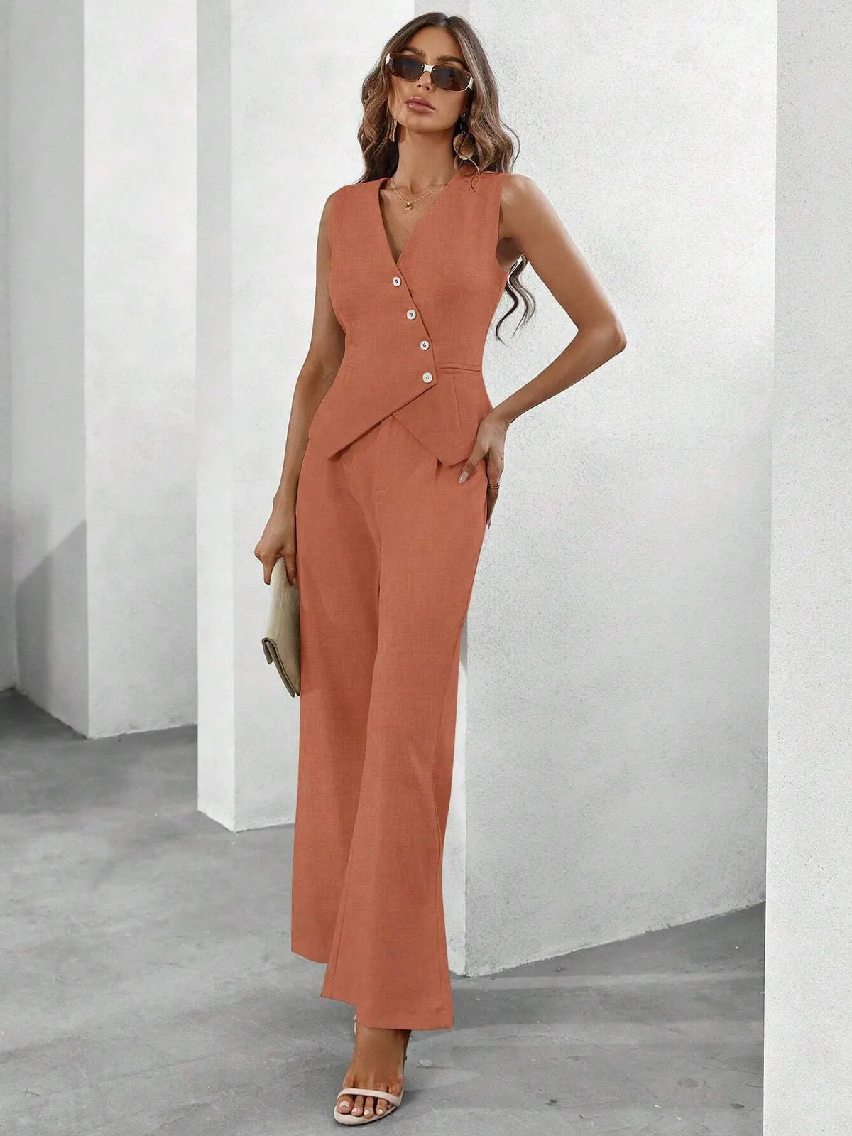 Conjunto Feminino Laranja Madri