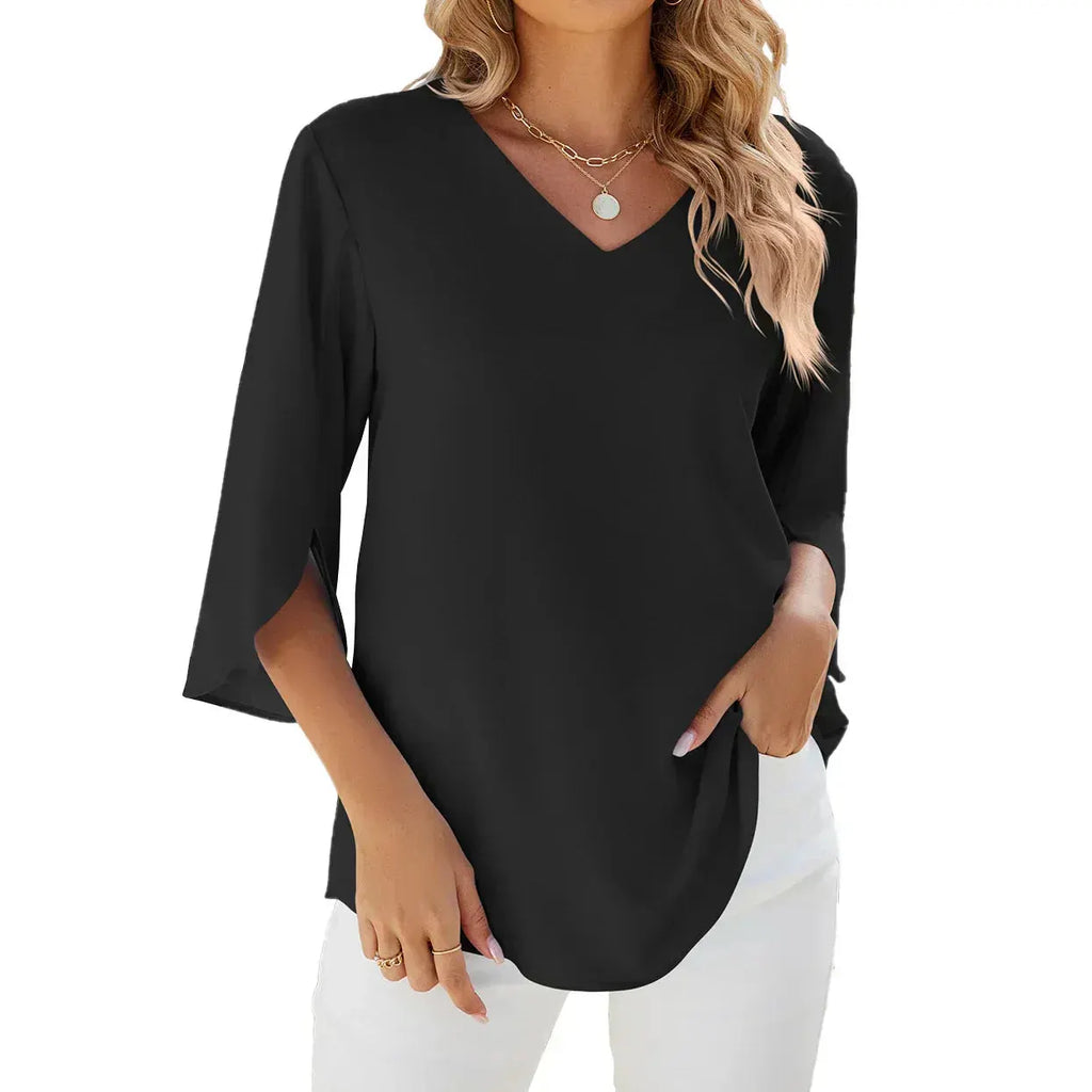 TULUM | Elegant V-Ausschnitt Bluse
