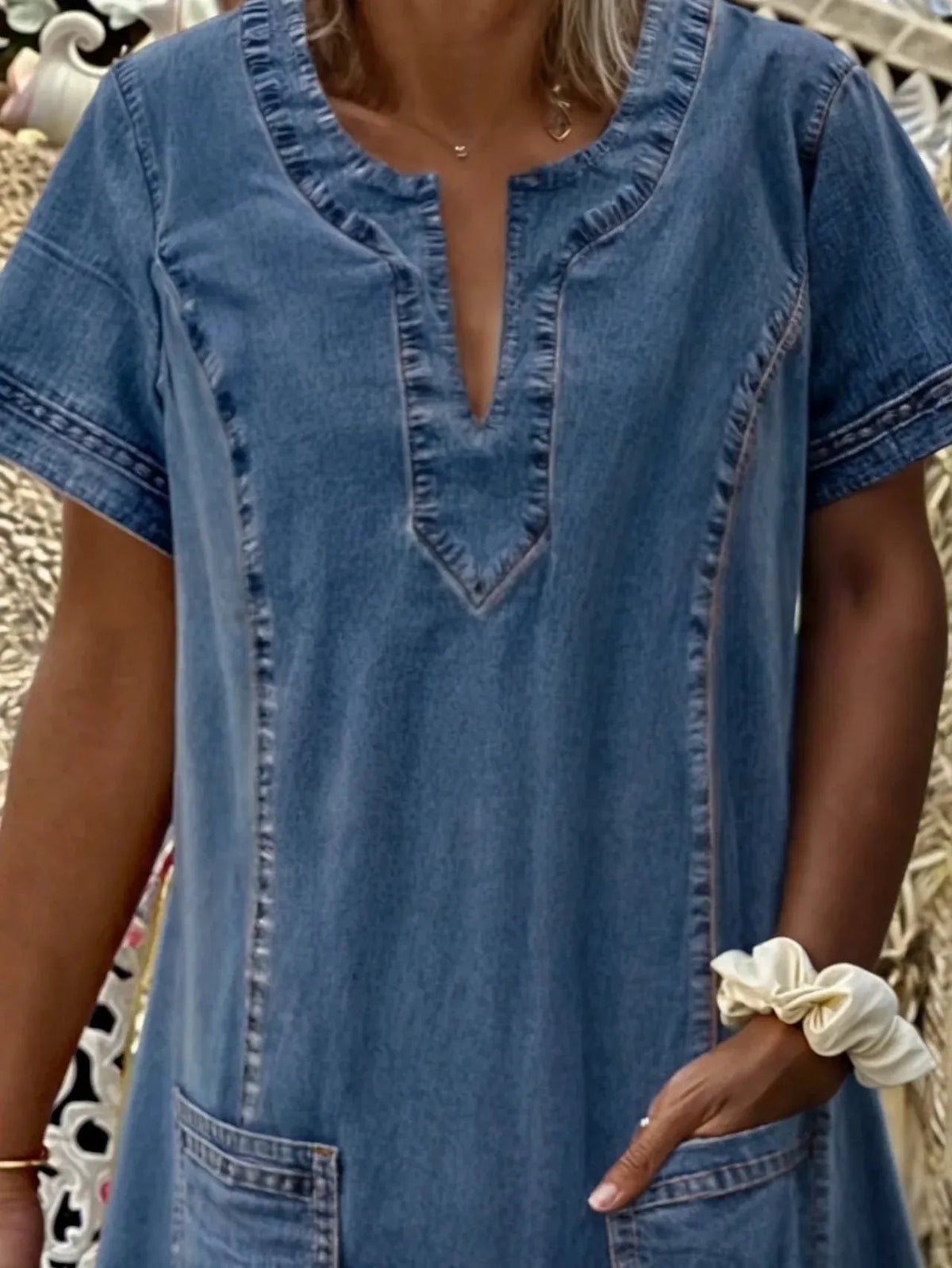 Sonya | Blød Denim Kjole