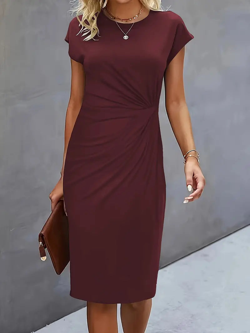 Caelyn | Midi Dress with Draping