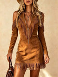 Robe courte dÃ©contractÃ©e et Ã  franges