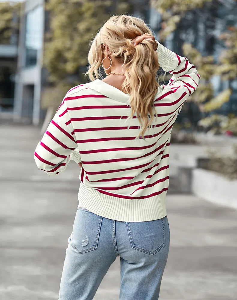 Mila | Klassisk striksweater med striber