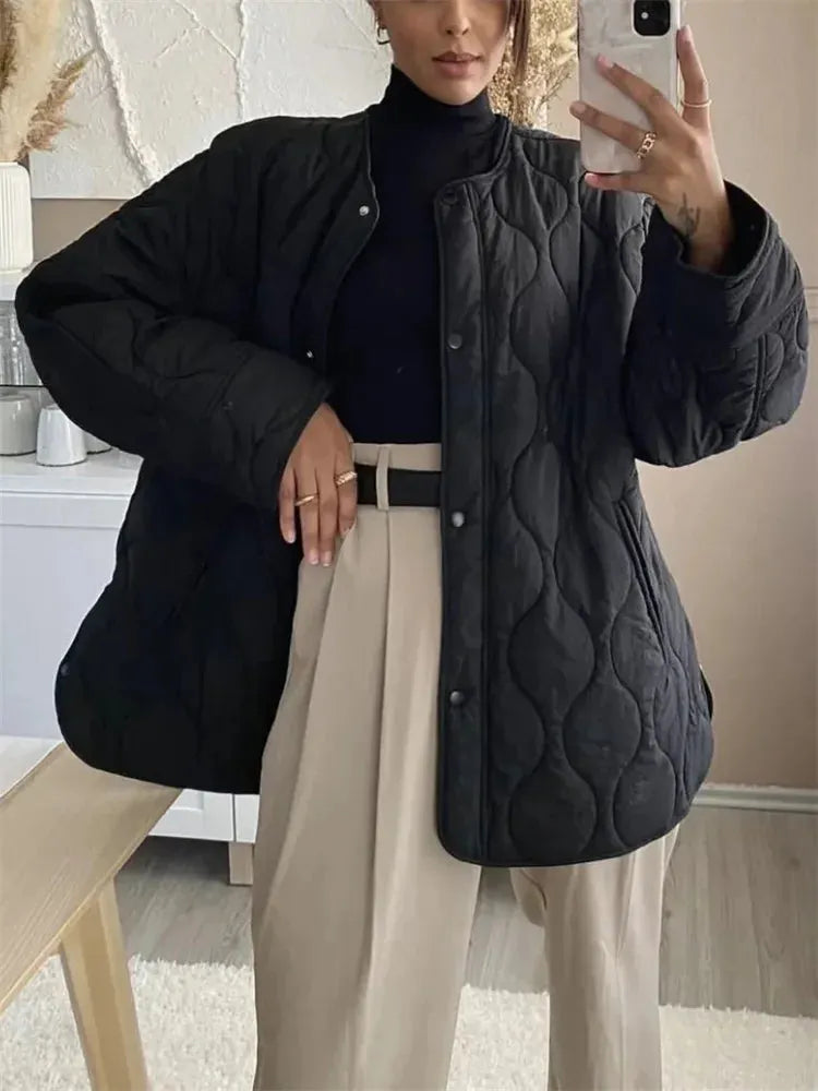 - Oversize Steppjacke mit Taschen