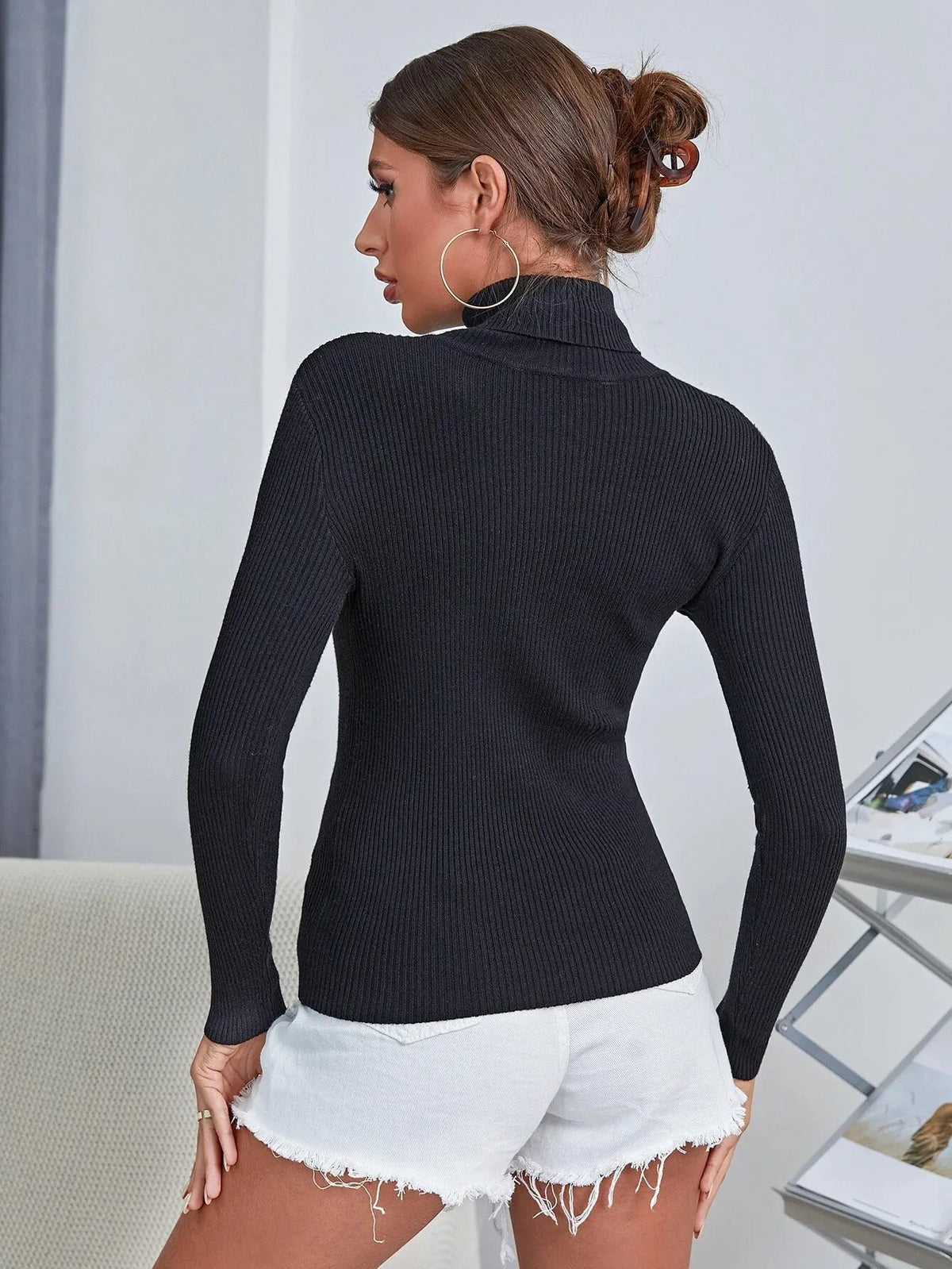 SuÃ©ter Feminino Tricod Cacharrel Gola Alta