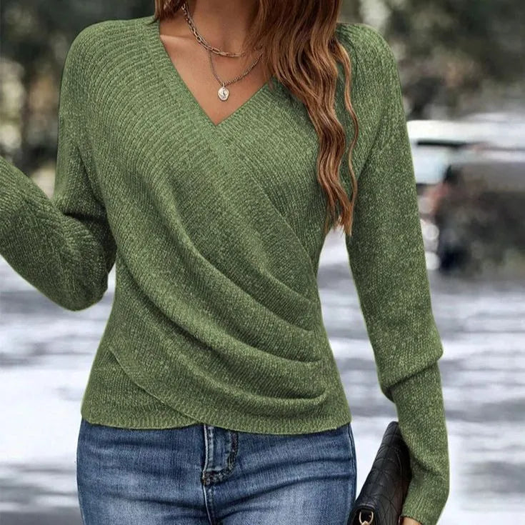 Gekreuzter Pullover