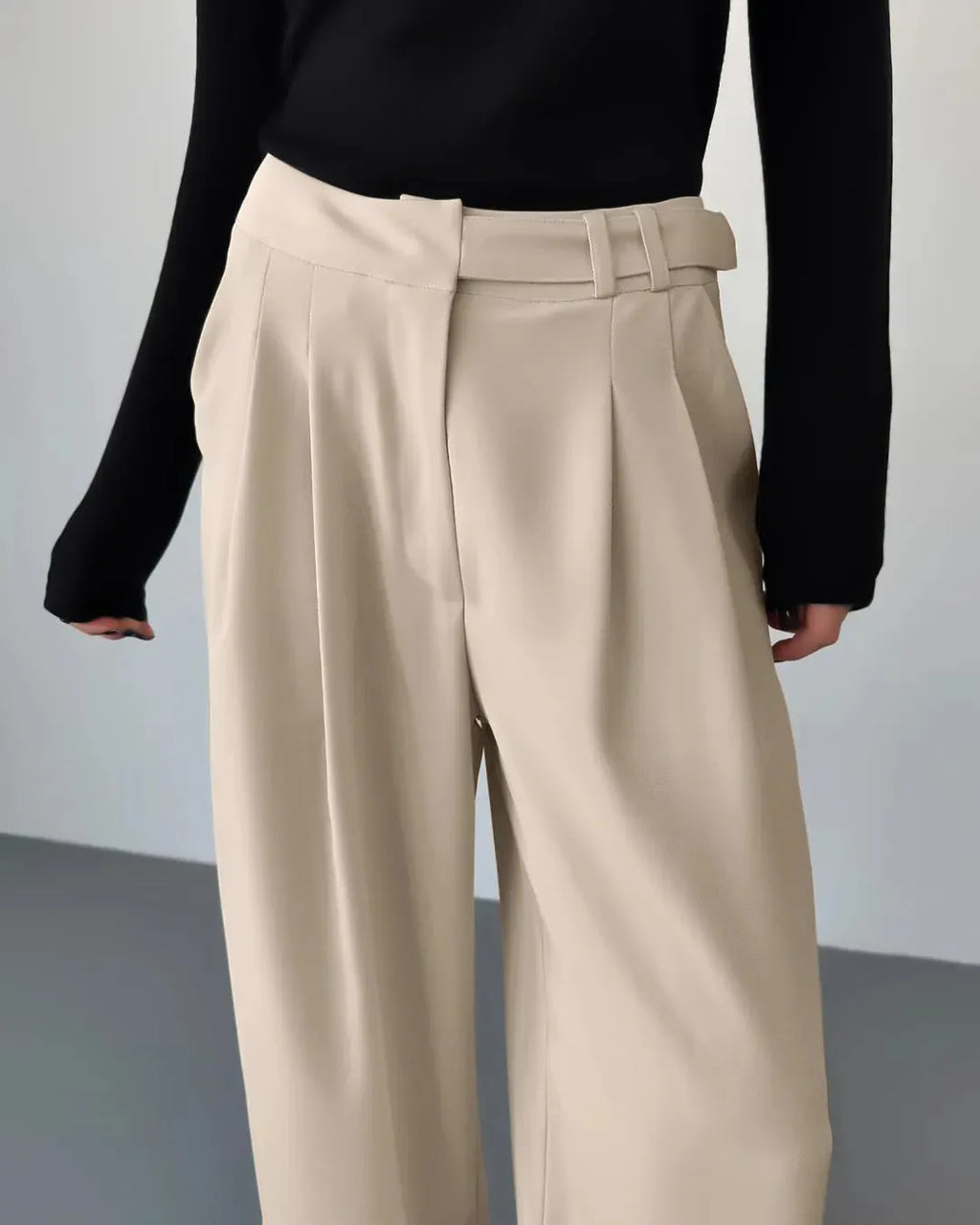 MATHILDE | Elegant Wijde Pantalon Voor Dames Met Uniek Taille-Detail – Comfort & Klasse Gecombineerd!