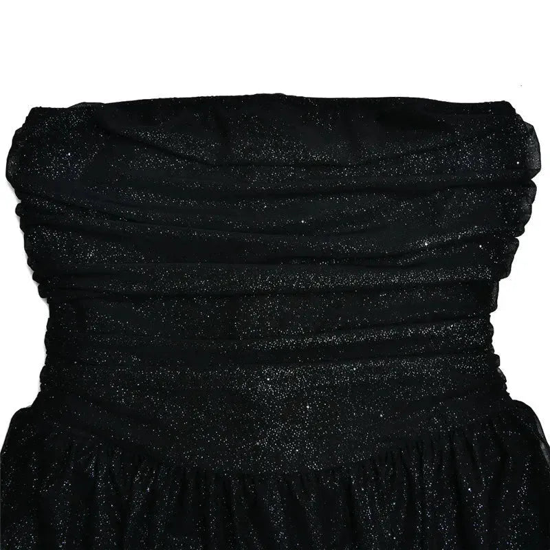 Dahlia | Strapless Glitter Mini Dress