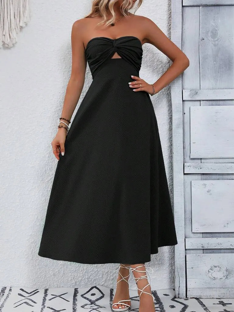 Vestido Midi Preto Estella