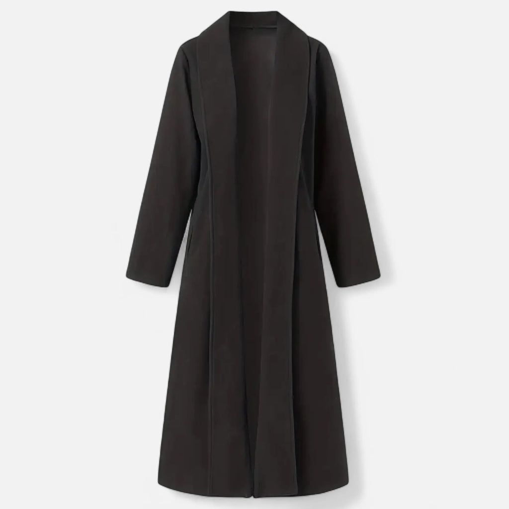 Lange Elegante Dames Coat Met Lape-Kraag - Perfect voor de Koude periode