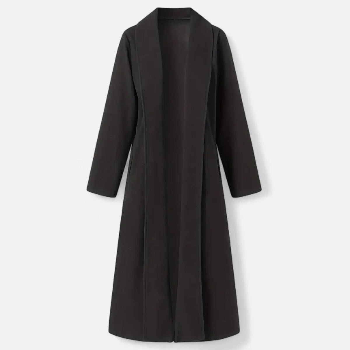 Lange Elegante Dames Coat Met Lape-Kraag - Perfect voor de Koude periode