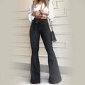 Pantalon Ã©vasÃ© Ã  lacets micro-Ã©lastiques