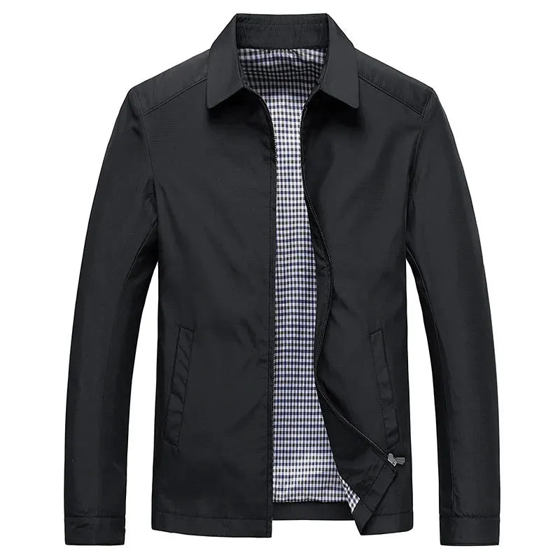 Stilvolle Jacke Mit Reißverschluss Herrenjacke
