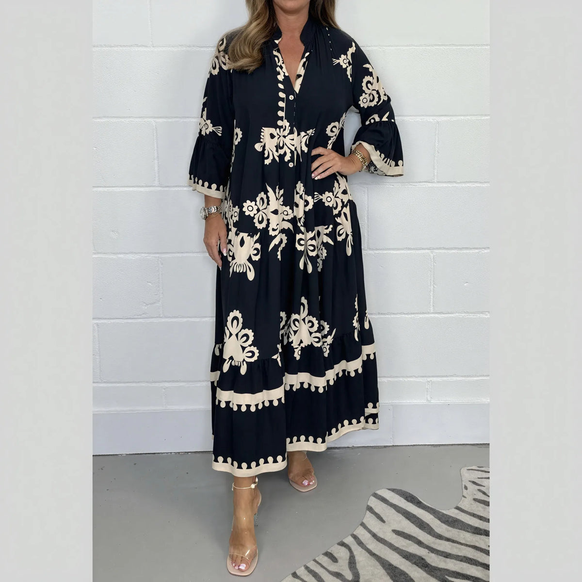 Fließendes Kleid mit Bohème-Flair