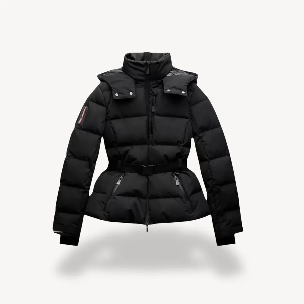 Dames Gewatteerde Puffer Jas Met Taille Riem â€“ Warmte, Luxe En Stijl In EÃ©n Jas