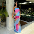 Maxikleid mit floralem Aquarellmuster