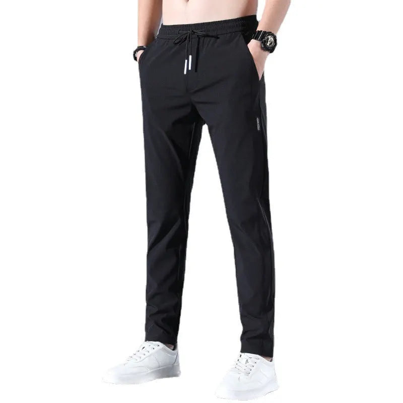 Atmungsaktive Gerade Sporthose Aus Sommer Eis Seide Für Herren