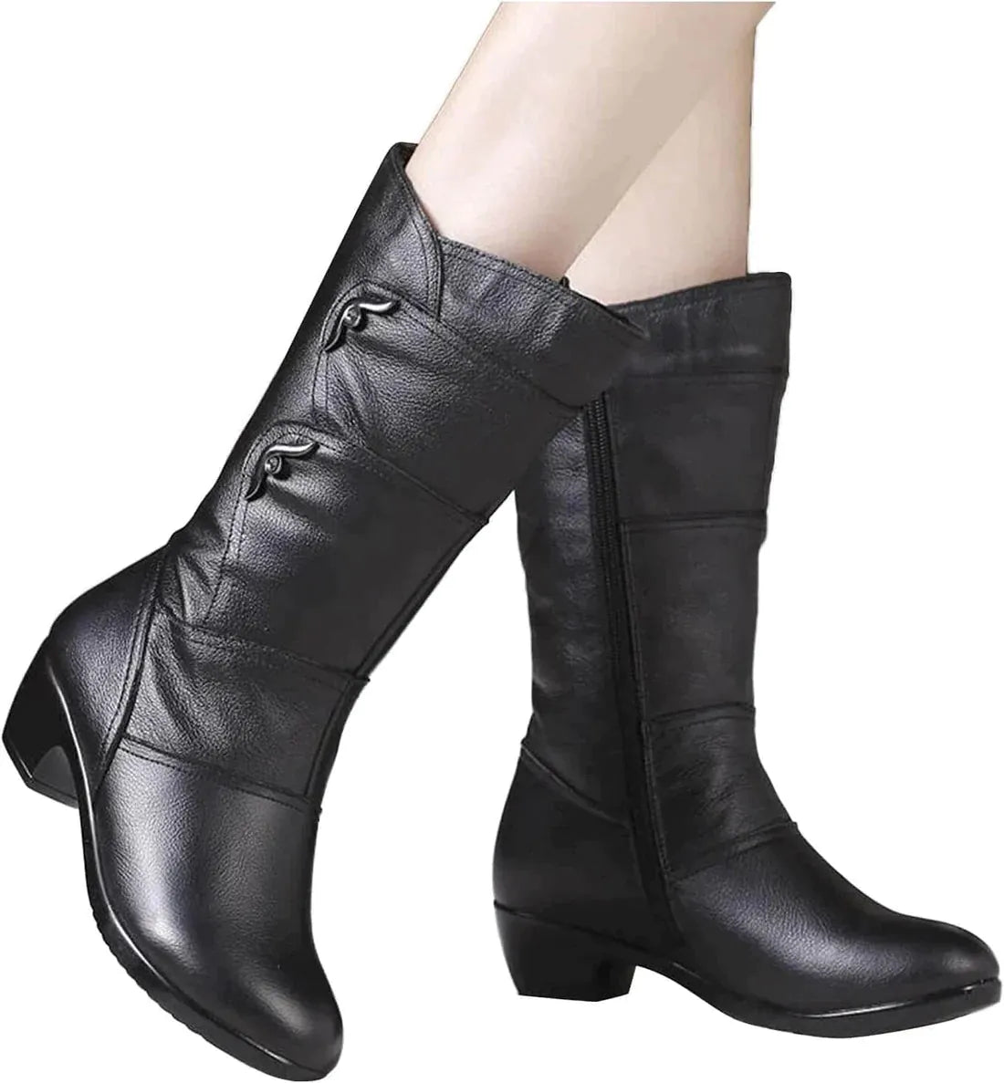– Winterstiefel aus Leder – Damen