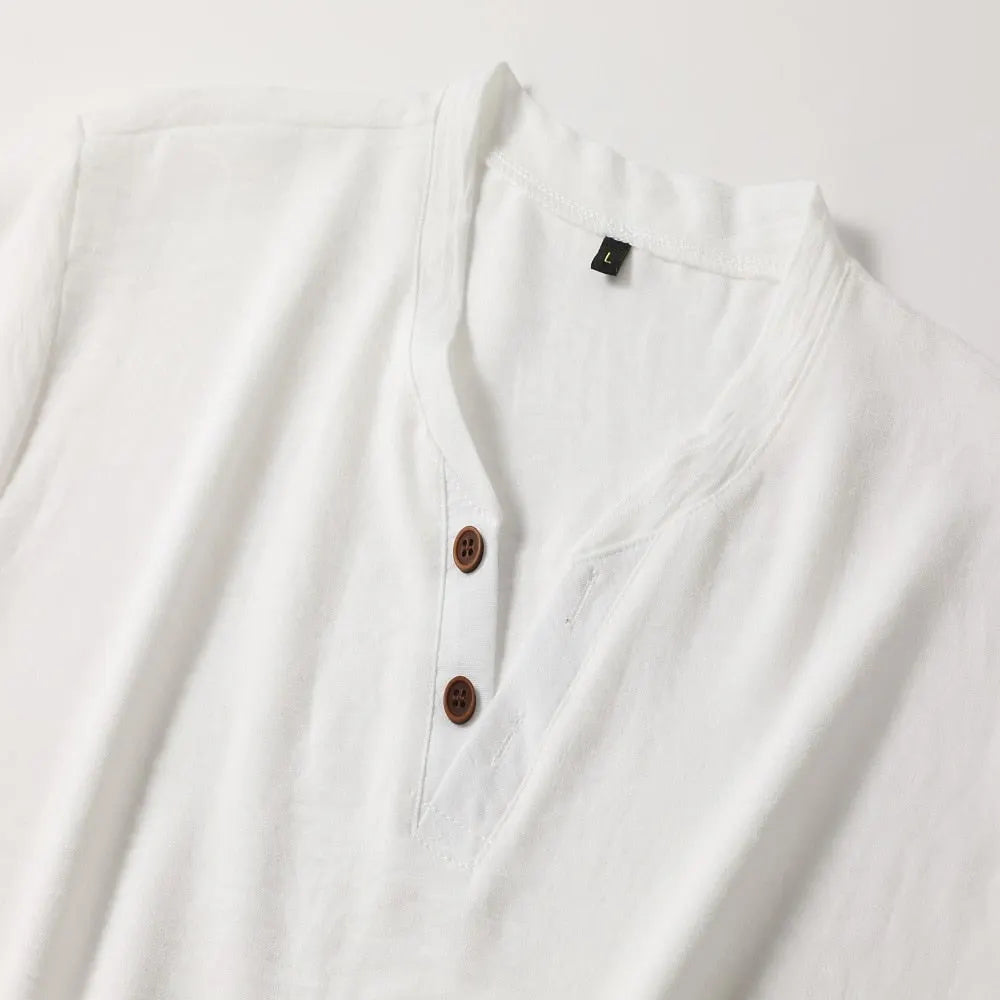 Zeitloses T-shirt Mit Schmalem V-ausschnitt FÃ¼r Herren