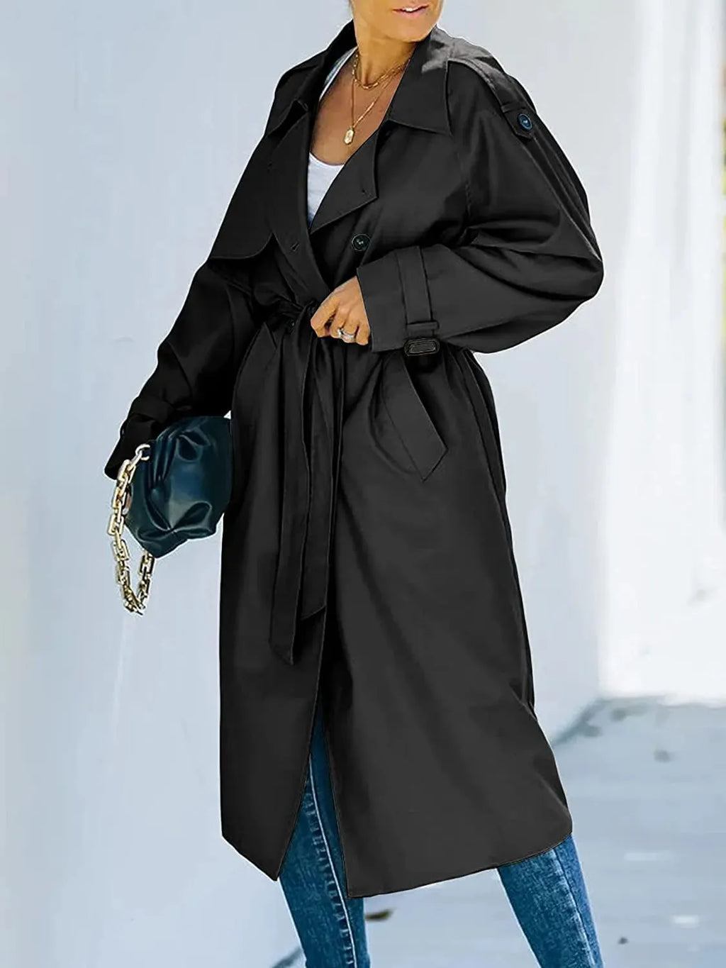 Brigitte | Eleganter Doppelreihiger Damen-Trenchcoat